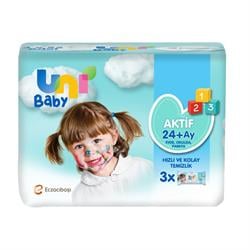 Uni Baby Aktif Islak Mendil 3*52 Adet