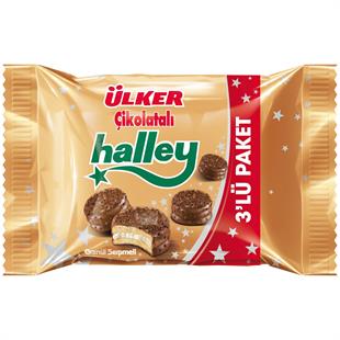 Ülker Mini Halley Çikolatalı Lokmalık 3'lü Paket 198g