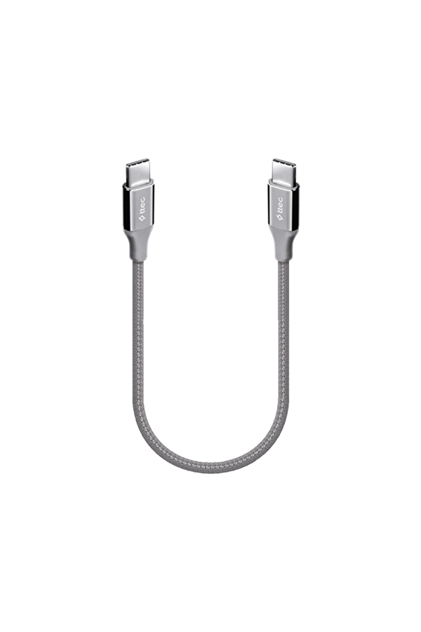 ttec 2DK50UG ttec AlumiCable USB-C - USB-C 30cm 65W PD/QC Hızlı Şarj/Data Kablosu Uzay Grisi  Uzay Grisi
