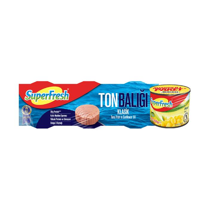 Superfresh Ton Balık 3x75 gr Mısır Hediyeli