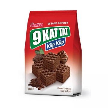 ÜLKER 9 KAT TAT KÜP GOFRET KAKAOLU 200 GR