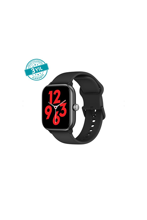 ttec Tempus Pro 47mm AMOLED Ekranlı Dikdörtgen Kasa Akıllı Saat 2SW04S-Siyah
