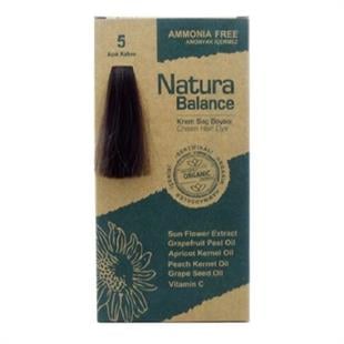 Natura Balance Organik Krem Saç Boyası 60 ml - 5 Açık Kahve