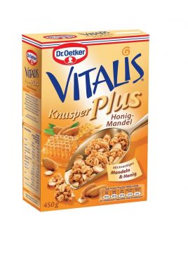 Dr Oetker Vitalis Knusper Plus Bal Bademli Müsli 450g