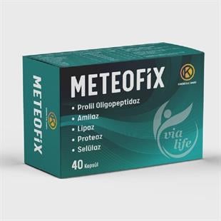Meteofix Propil Oligopeptidaz, Amilaz, Lipaz, Proteaj, Selülaz, Bromelain, Zencefil Sindirim Enzimler 40 Kapsül - 3'lü
