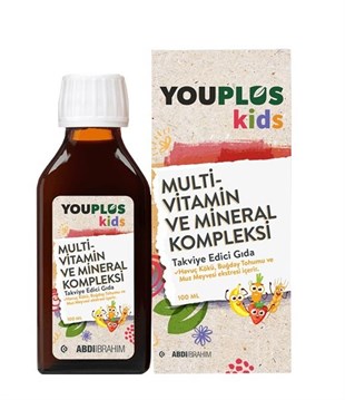 Youplus Kids Multi Vitamin ve Mineral Kompleksi 100 ml