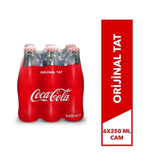 Coca Cola Cam Şişe 6'lı 250 ml