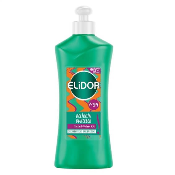 Elidor 7/24 Şekillendirici Saç Bakım Kremi Belirgin Bukleler Dalgalı ve Kıvırcık Saçlar 240 ml