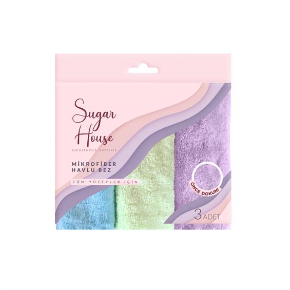 Sugar House Mikrofiber Havlu Bez 3'lü