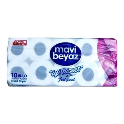MAVI BEYAZ ÇIFT KATLI TUVALET KAGIDI 10LU