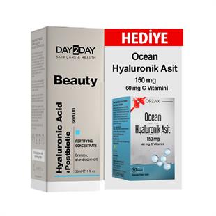 Day2day Beauty Hyaluronic Acid Serum 30 ml + Ocean Hyaluronik Asit 150 mg 30 Kapsül