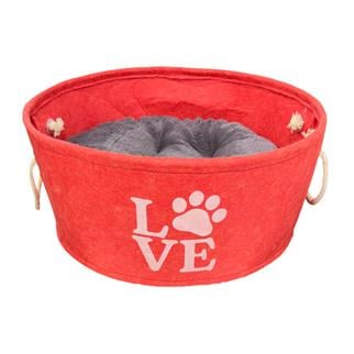 Lionpets Keçe Kedi Ve Köpek Yatağı 60 Cm Kırmızı