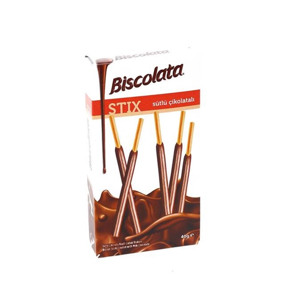 Biscolata Stix Sütlü Çikolatalı 40 gr