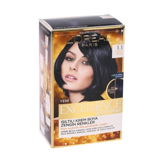 Loreal Excellence Intense Saç Boyası Yoğun Siyah 1.1