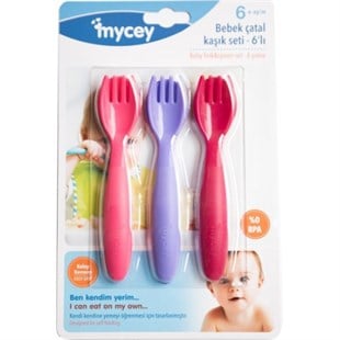 Wee Baby Bebek Çatal Kaşık Seti 6'lı +6Ay