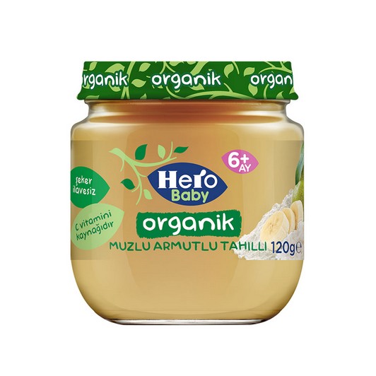 Hero Baby Organik Muzlu Aromalı 120 Gr