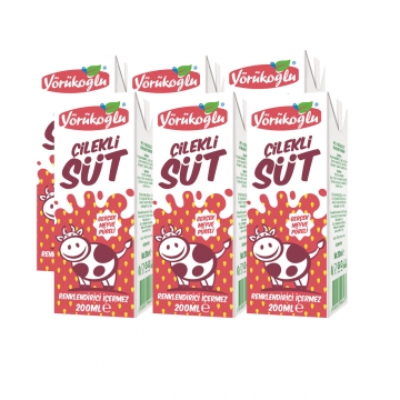 Yörükoğlu Çilekli Süt  6x180ml