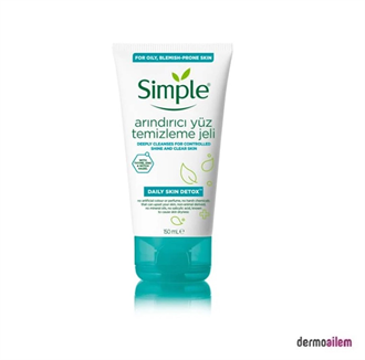 Simple Daily Skin Detox Arındırıcı Yüz Temizleme Jeli 150 ml