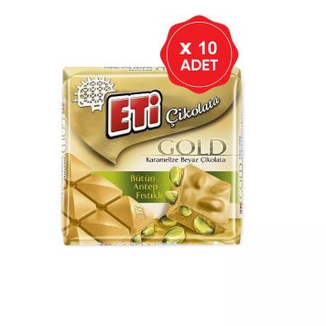 Eti Çikolata Gold Antep Fıstıklı 60 Gr x 10 Adet
