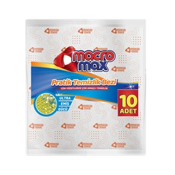 Macromax Pratik Desenli Temizlik Bezi 10’lu