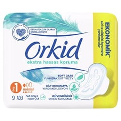 Orkid Extra Ekonomik Paket Hijyenik Ped Hassas Koruma Normal 1 Numara 9'lu