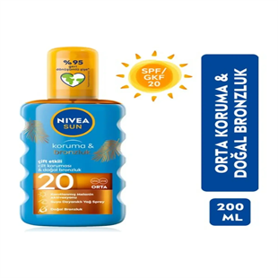 Nivea Sun Güneş Spreyi Koruma & Bronzluk SPF20 200 ml
