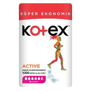 Kotex Active Süper Ekonomik Uzun 16'lı