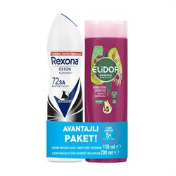 Rexona Deodorant Invisible Black&White 200 ml ve Elidor Şampuan 200 ml