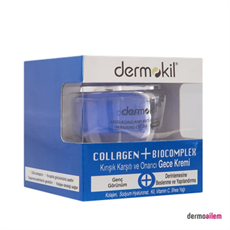 Dermokil Collagen + Biocomplex Yaşlanma Karşıtı Gece Bakım Kremi 50 ml