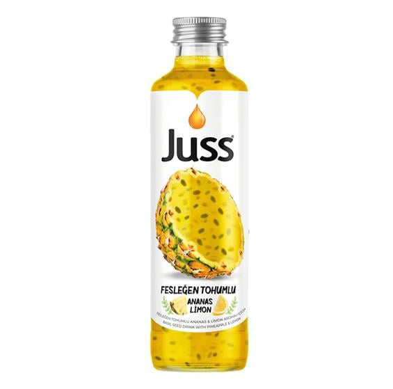 Juss Fesleğen Tohumlu Ananas ve Limon Aromalı İçeçek 250 ml
