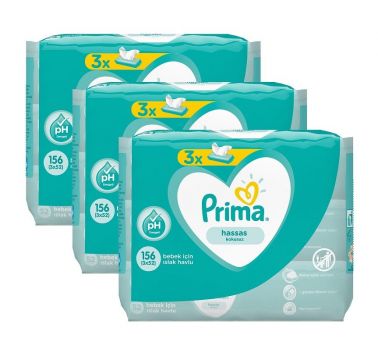 Prima Pampers Hassas Ciltler İçin 9' lu Fırsat Paketi Islak Havlu