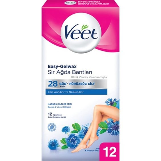 Veet Ağda Bandı Hassas Ciltler 12'li