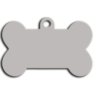 Dalis Kemik Şekilli Köpek Künyesi Gri 5 Cm