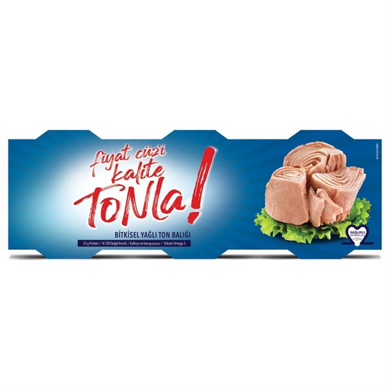Kalite Tonla Ayçiçek Yağlı 3'lü Ton Balığı 75 gr