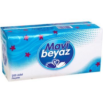 Mavi Beyaz   servis peçete 200 adet
