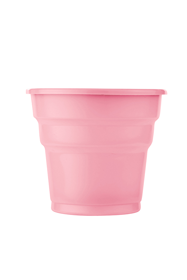 Roll-Up Pembe Plastik Meşrubat Bardağı 180cc 25 li