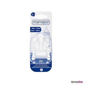 Mamajoo Silikon L No:3 12 Ay+ Saklama Kutulu Cam Biberon Emziği