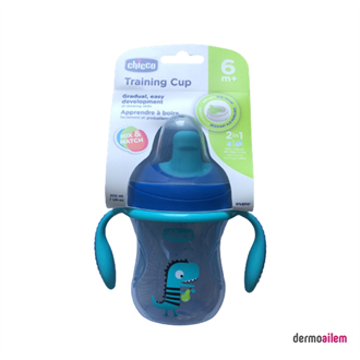 Chicco Yarı Yumuşak Uçlu Eğitim Bardağı 6 Ay Mavi 200 ml