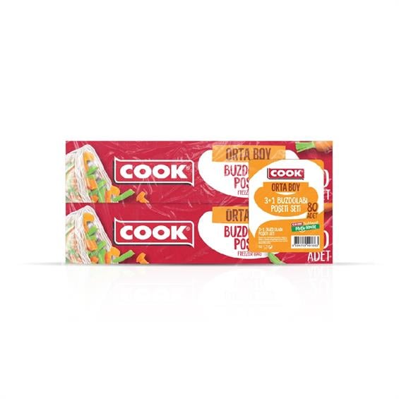 Cook Buzdolabı Poşeti 4'lü Eko Orta Boy