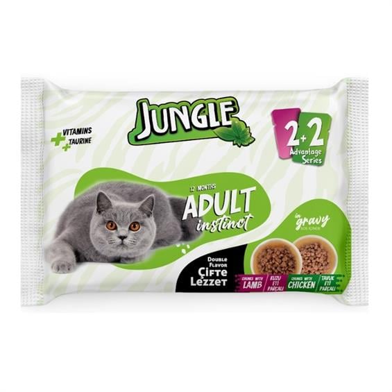 Jungle Pouch Çifte Lezzet 2+2 Kuzu ve Tavuklu