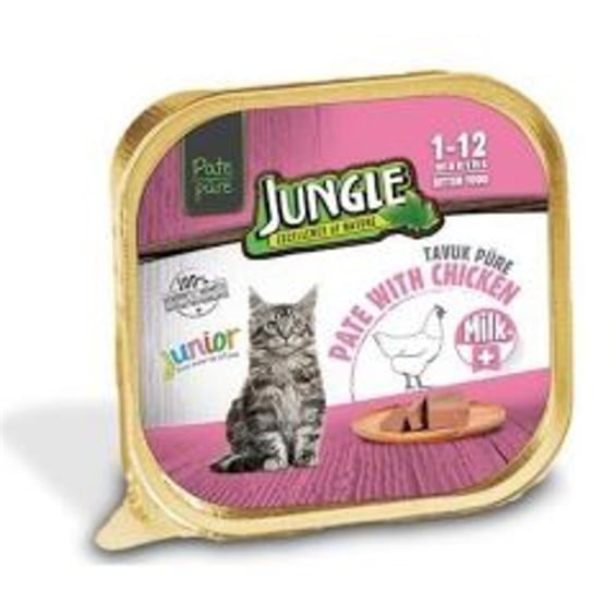 Jungle Yavru Kedi Maması Püre Sütlü Tavuklu 100 gr