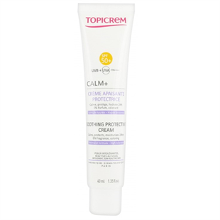 Topicrem Calm+ Protective Soothing Cream Spf50+ 40ml - Yatiştirici Krem ( Güneşin zararli etkilerine
