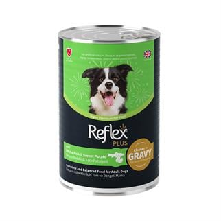 Reflex Plus Soslu Balıklı Patatesli Köpek Konservesi 400 Gr