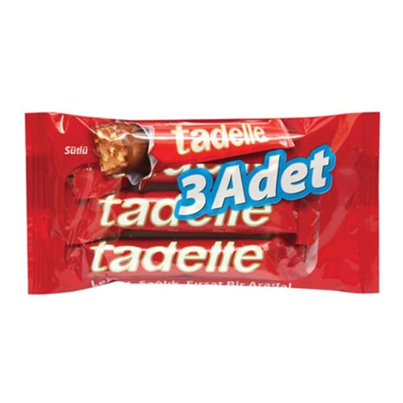 Tadelle Fındık Dolgulu Sütlü Çikolata 3'lü 90 gr