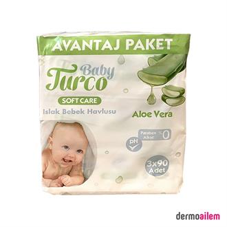 Baby Turco Softcare Aloe Vera 90 Yaprak 3'lü Paket Islak Bebek Havlusu