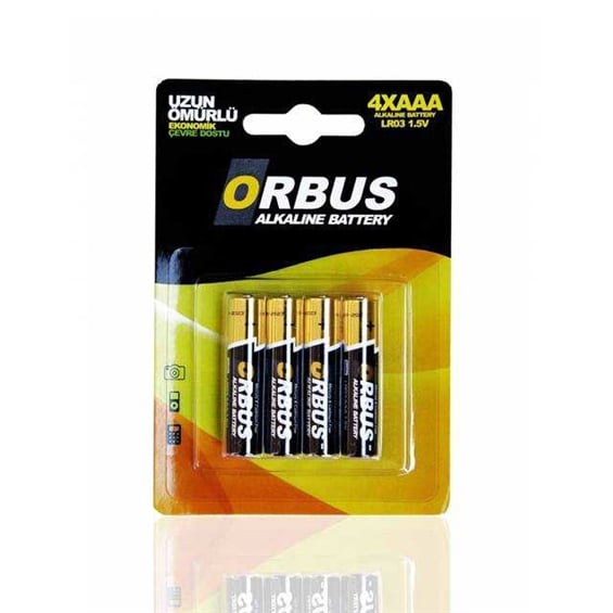 Alkalin İnce Pil 4'lü Orbus