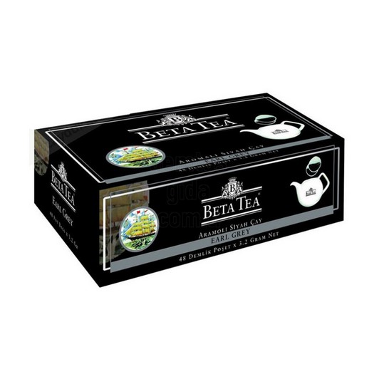 Beta Tea Earl Grey Demlik Poşet Çay 48x3.2 Gr