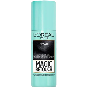 L'Oreal Paris Magic Retouch 1 Beyaz Kapatıcı Saç Spreyi - Siyah