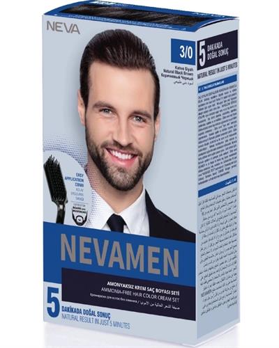 Neva Men 3.0 Kahve Siyah Men Amonyaksız Krem Saç Boyası Seti