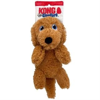 KONG Comfort Pups Goldie Köpek Şeklinde Peluş Köpek Oyuncağı M